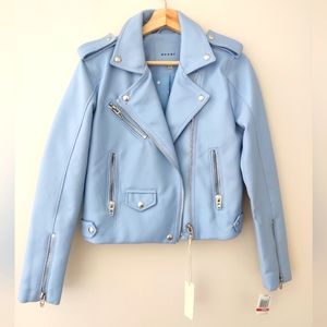 Blank NYC eco leather moto jacket XS new